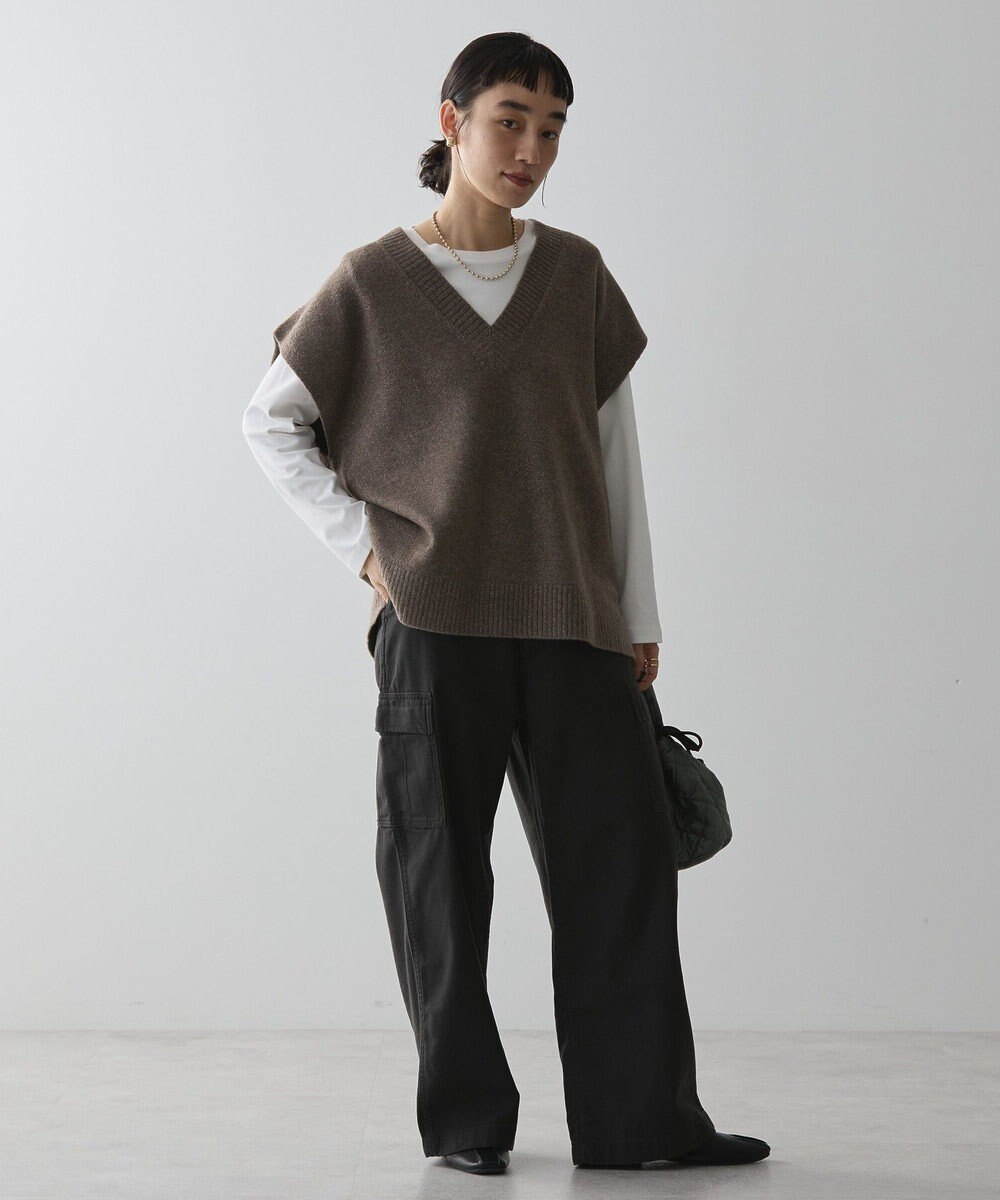 AMERICAN HOLIC ラメ入りＶネックニットベスト 