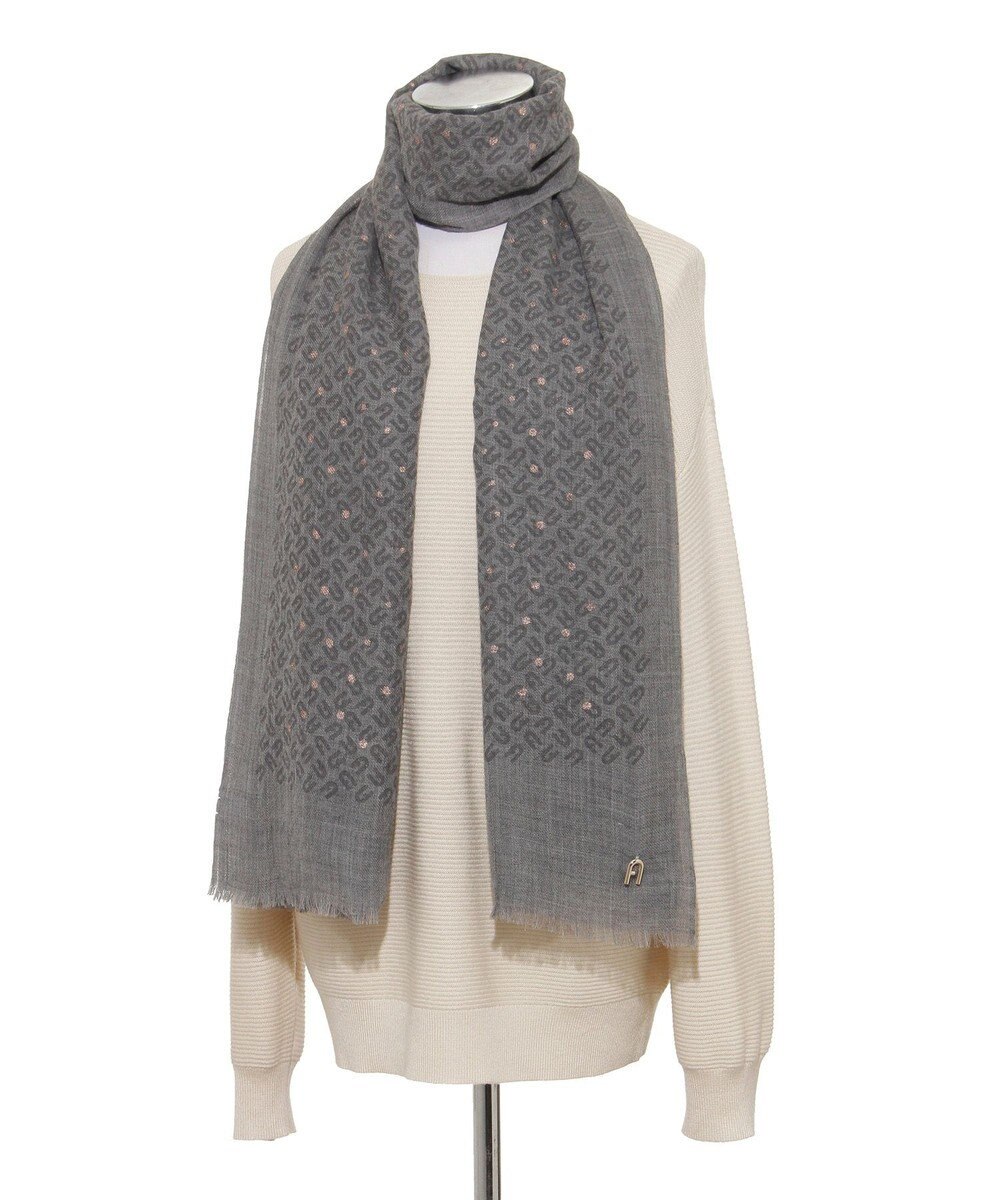 MOONBAT FURLA(フルラ）ウール100％ ウールアーチロゴストール 