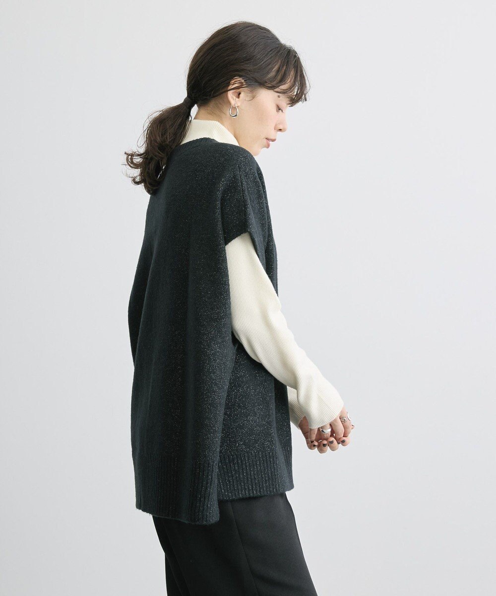 AMERICAN HOLIC ラメ入りＶネックニットベスト 