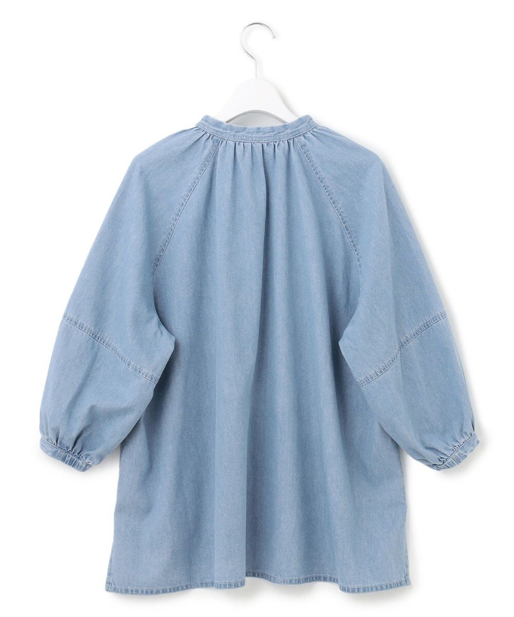 23区 【洗える】23区DENIM ライトダンガリー スキッパー ブラウス 