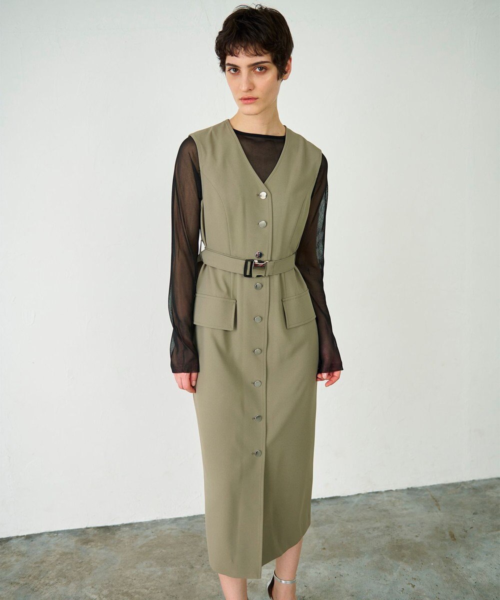 GRACE CONTINENTAL ベルト付ジャンパースカート 