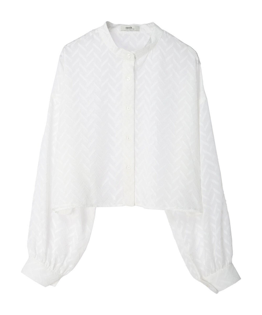 earth music&ecology ツッキリジャガードショートブラウス 