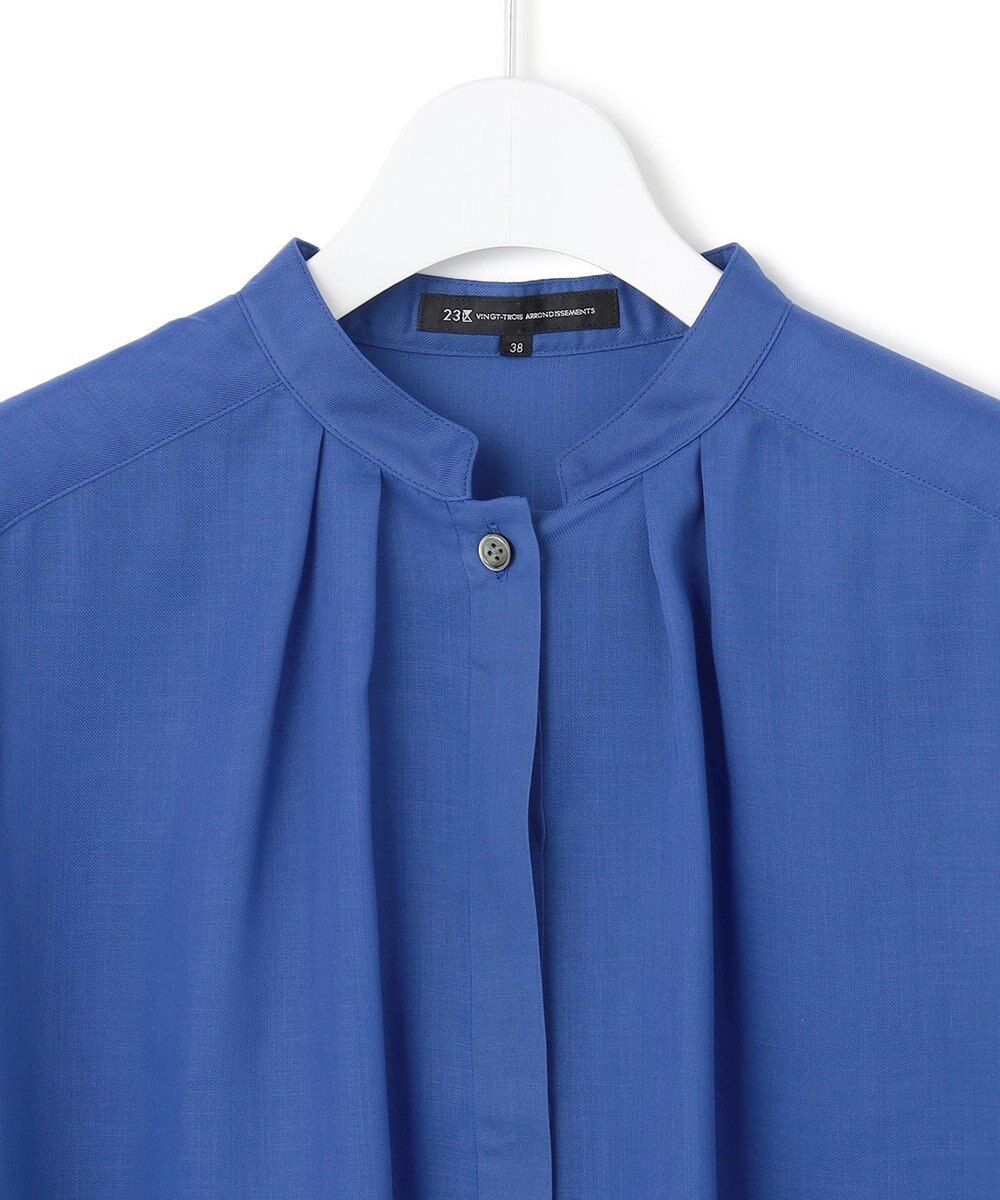 23区 【洗える】シアービエラ タックデザイン ブラウス 