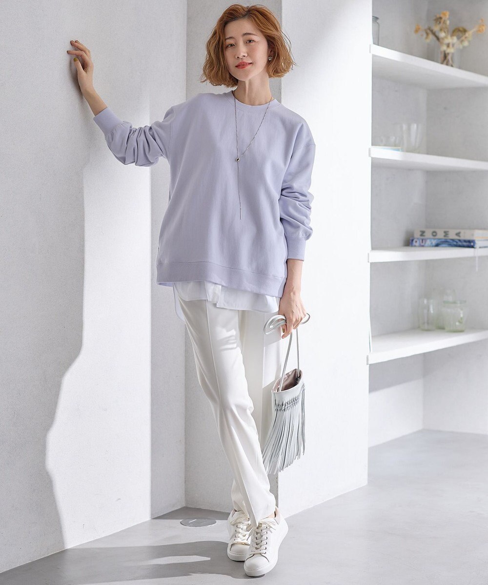 23区 【洗える】クリアストレッチ テーパードパンツ 