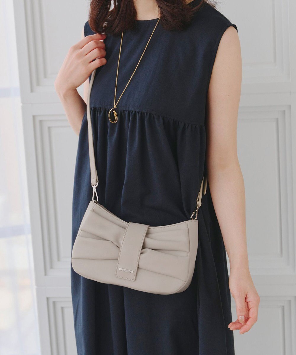 Tiaclasse 【安田美沙子さん着用・2way】リボンギャザーミニバッグ 