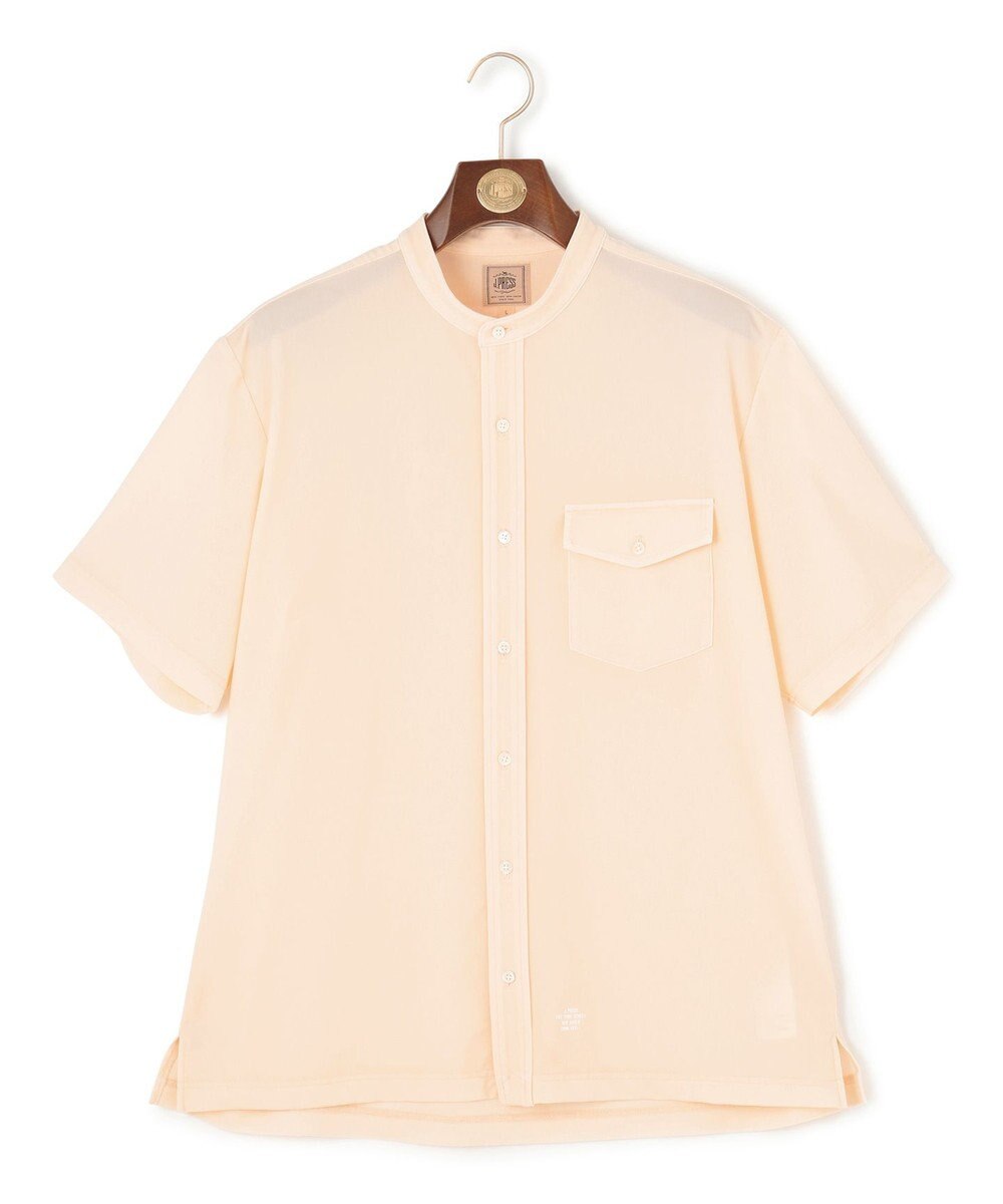 J.PRESS MEN 驚異的な機能性！【接触冷感 / UVカット / ストレッチ / 高通気性 / 防シワ】【MECHANICAL】ジャージーバンドカラー シャツ 