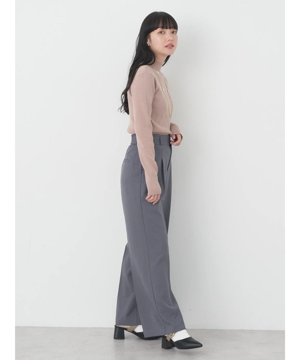 earth music&ecology ワンタックストレートパンツ 