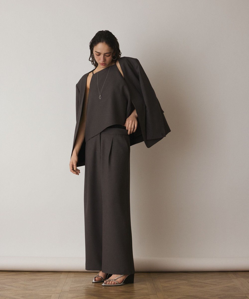 GRACE CONTINENTAL バックシャンノーカラージャケット 