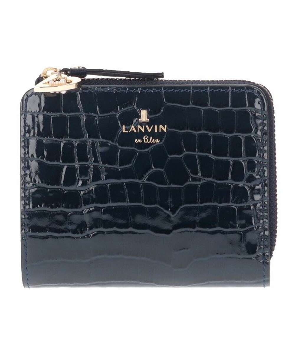 LANVIN en Bleu マゼンダ Lファスナー二つ折り財布 