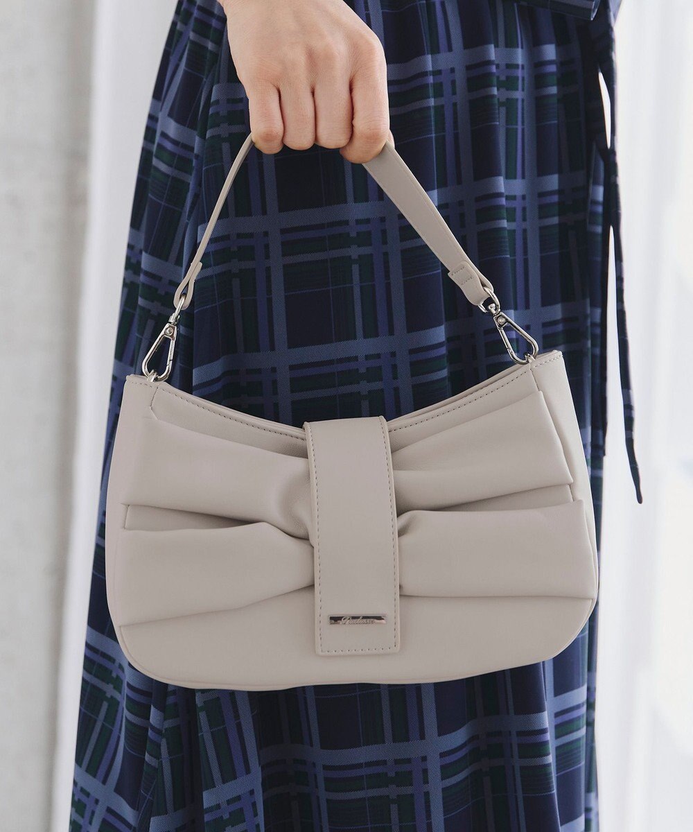 Tiaclasse 【安田美沙子さん着用・2way】リボンギャザーミニバッグ 