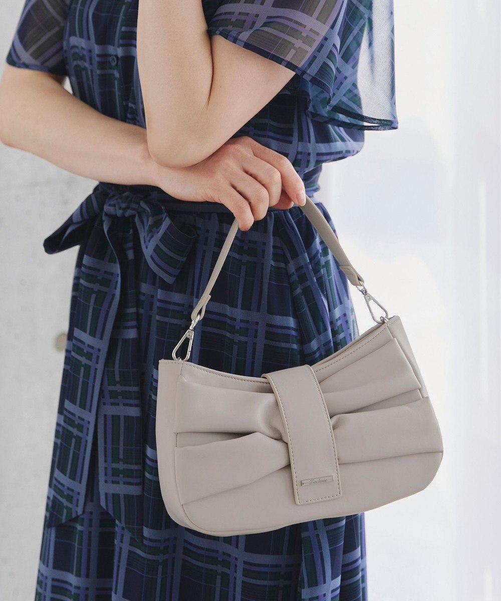 Tiaclasse 【安田美沙子さん着用・2way】リボンギャザーミニバッグ 