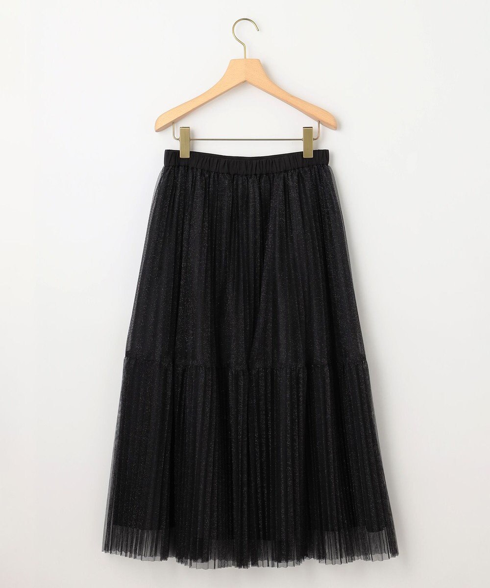 組曲 L ラメチュールプリーツ スカート 