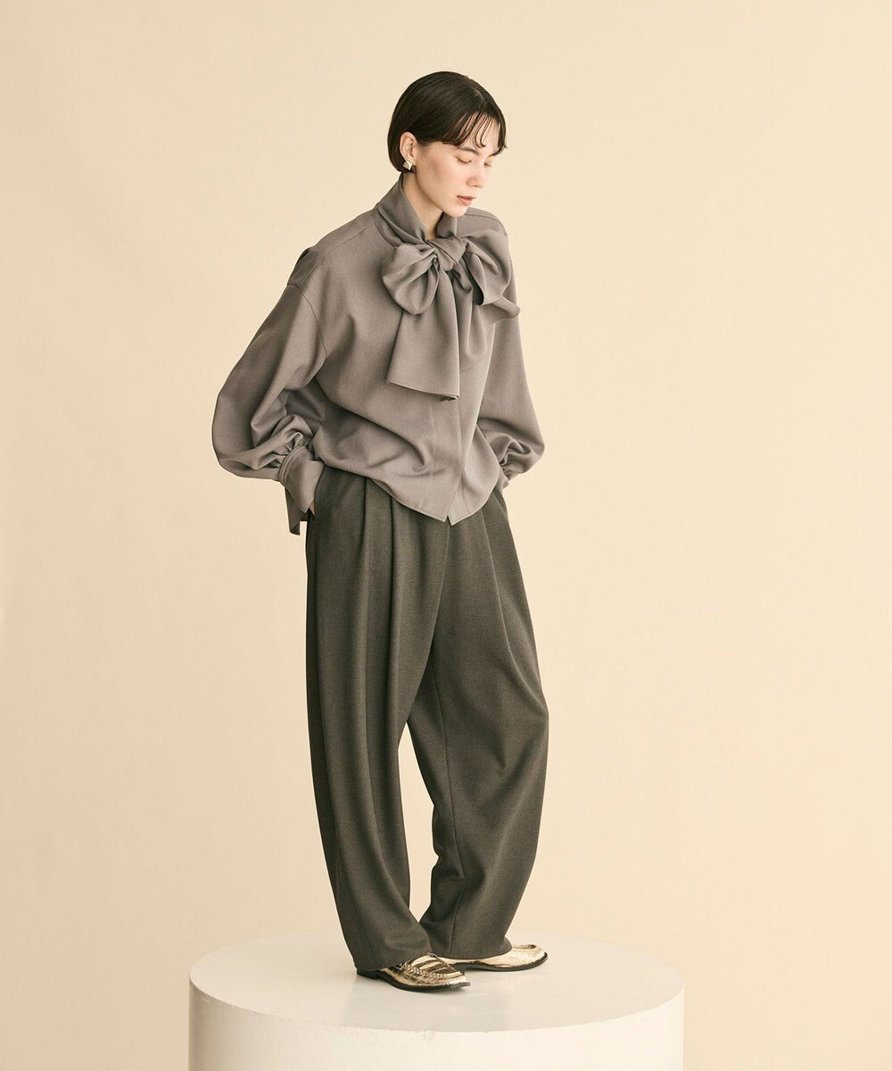 #Newans 【洗濯機可】ビックリボンパウダリーブラウス 