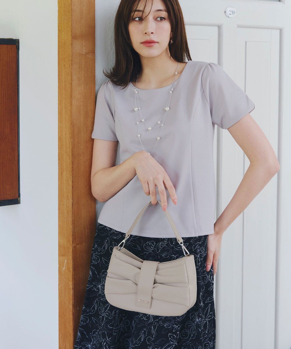 Tiaclasse 【安田美沙子さん着用・2way】リボンギャザーミニバッグ 