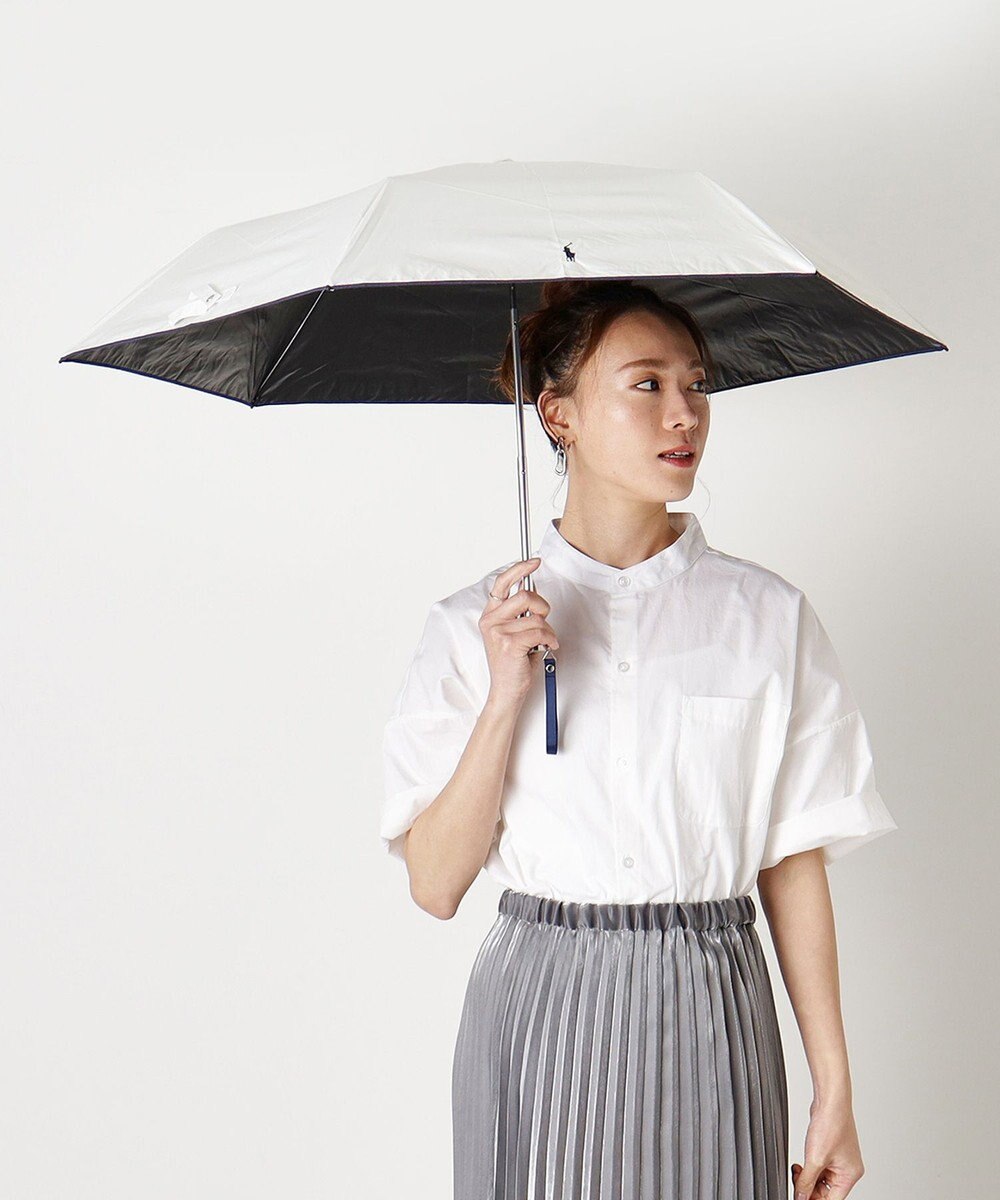 MOONBAT POLO RALPH LAUREN（ポロ ラルフローレン）晴雨兼用日傘 バイカラー 遮光率100% 遮熱 UV 