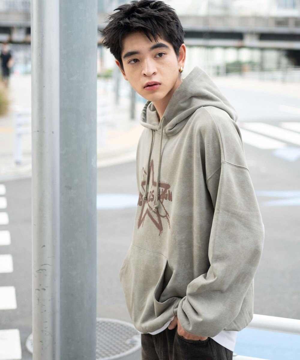 WEGO 【ユニセックス着用ITEM】スノーダイグラフィックビッグパーカー 