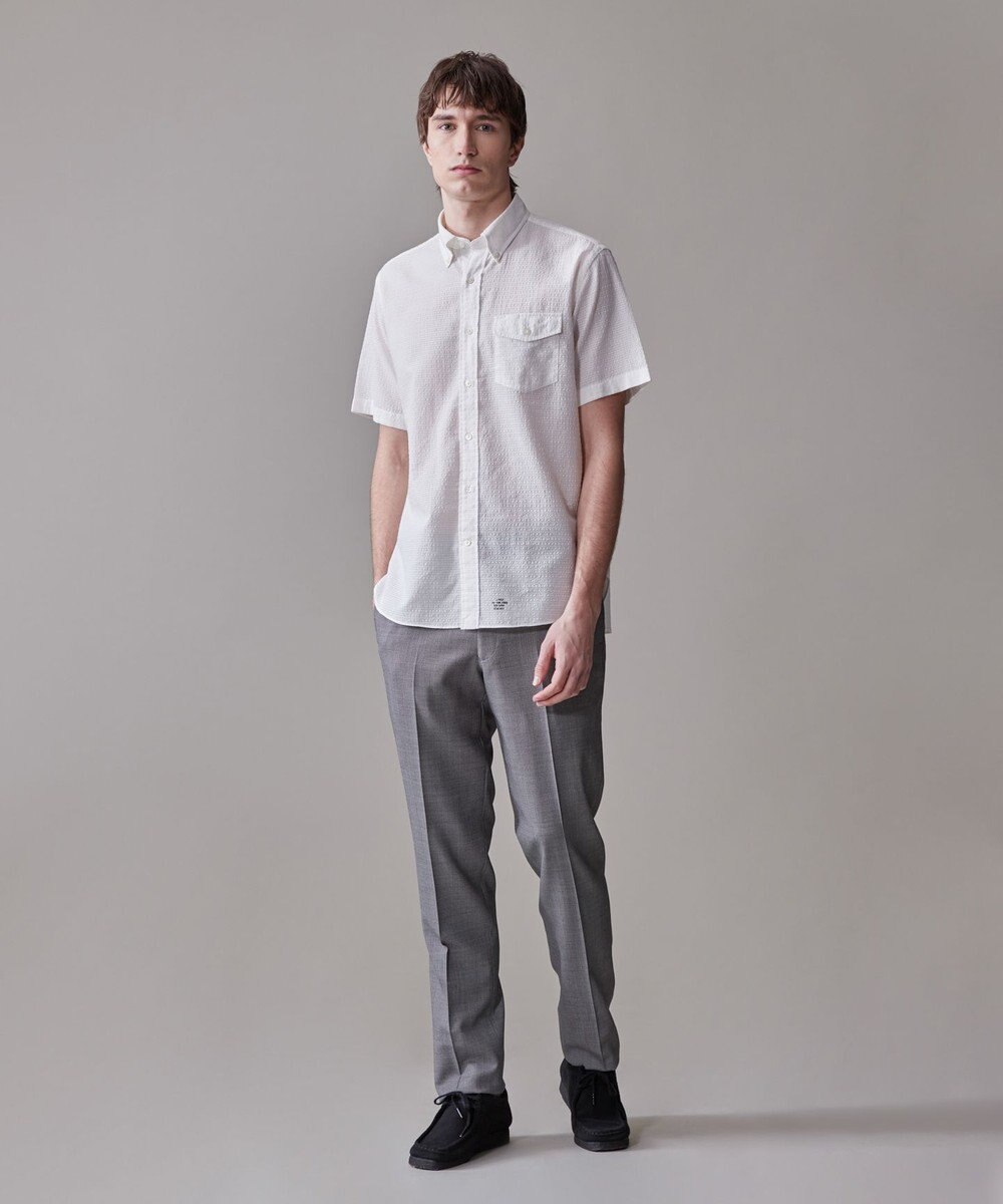 J.PRESS MEN 【Peppin Merino Comfort】【ウォッシャブル可 / 折り目加工】バーズアイ スラックス / ノータック 