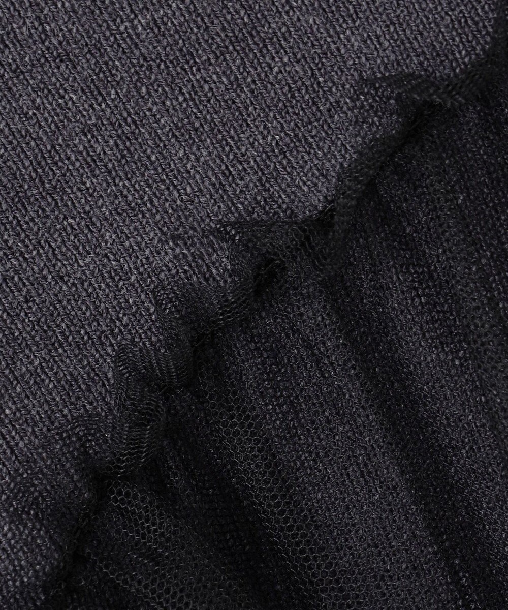 Feroux 【洗える】チュールコンビ プルオーバーニット 