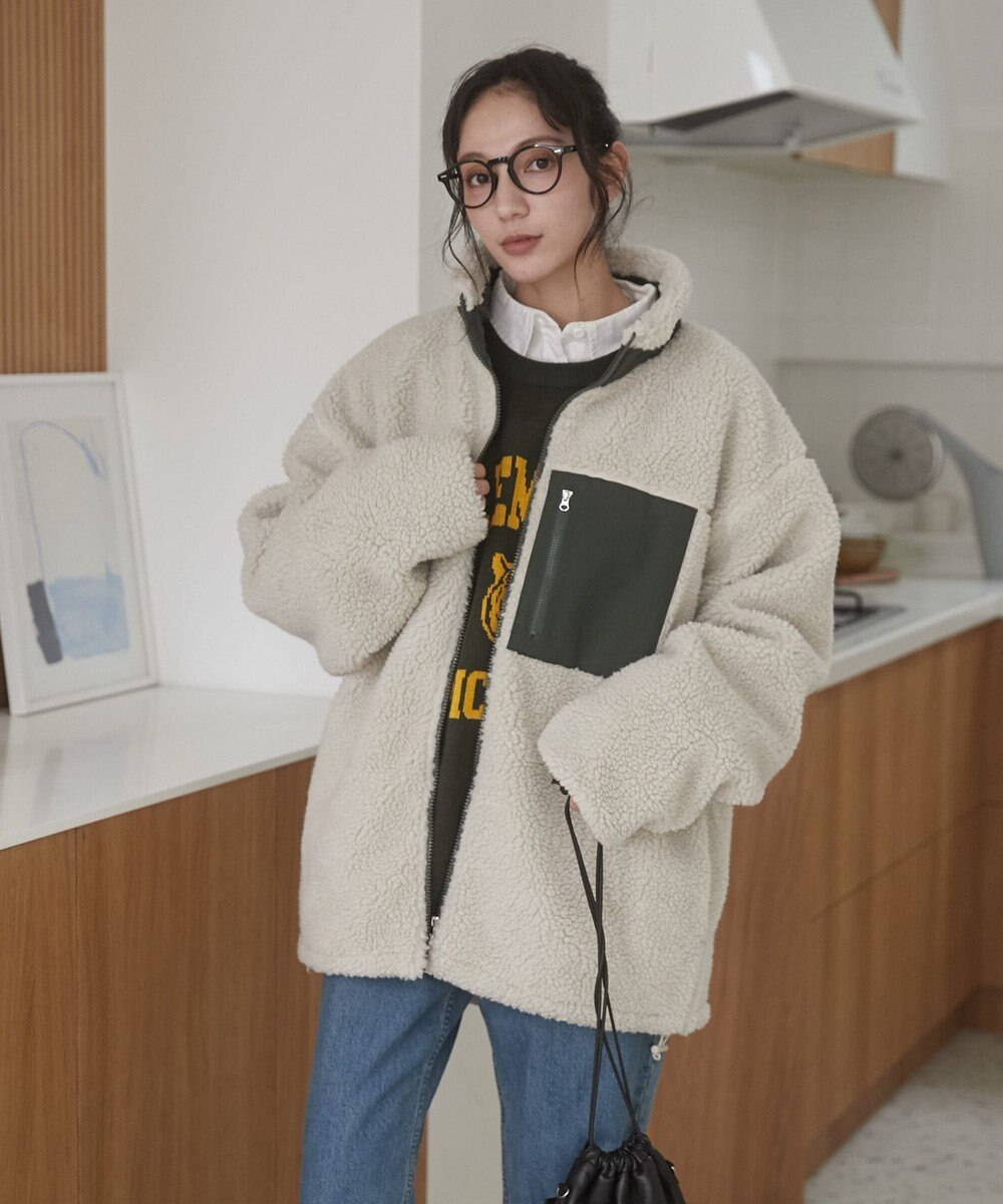 WEGO 【ユニセックス着用ITEM/SMLサイズ展開】ボアブルゾン 