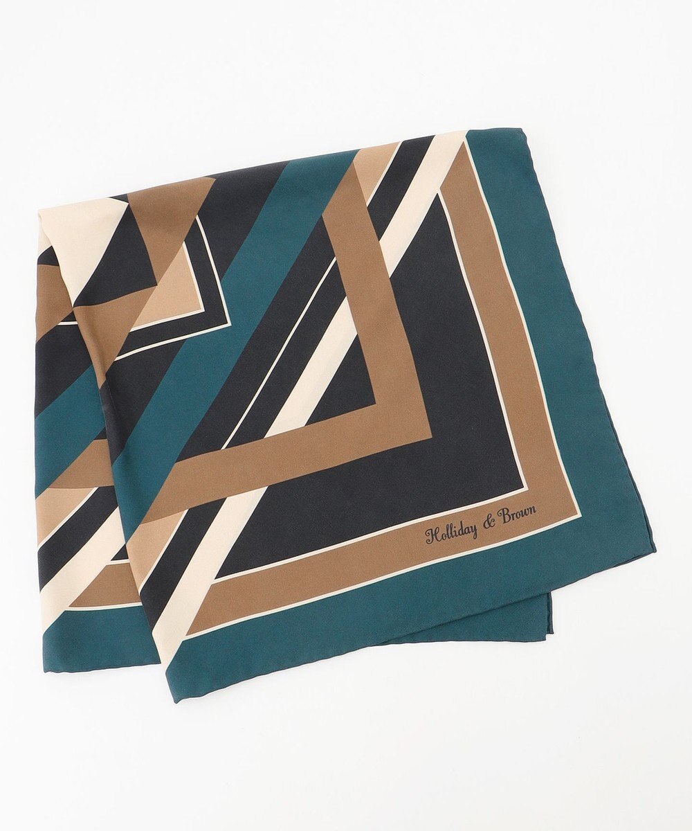 JOSEPH ABBOUD 【65㎝×65㎝】スクエアグラフィックプリント チーフ 