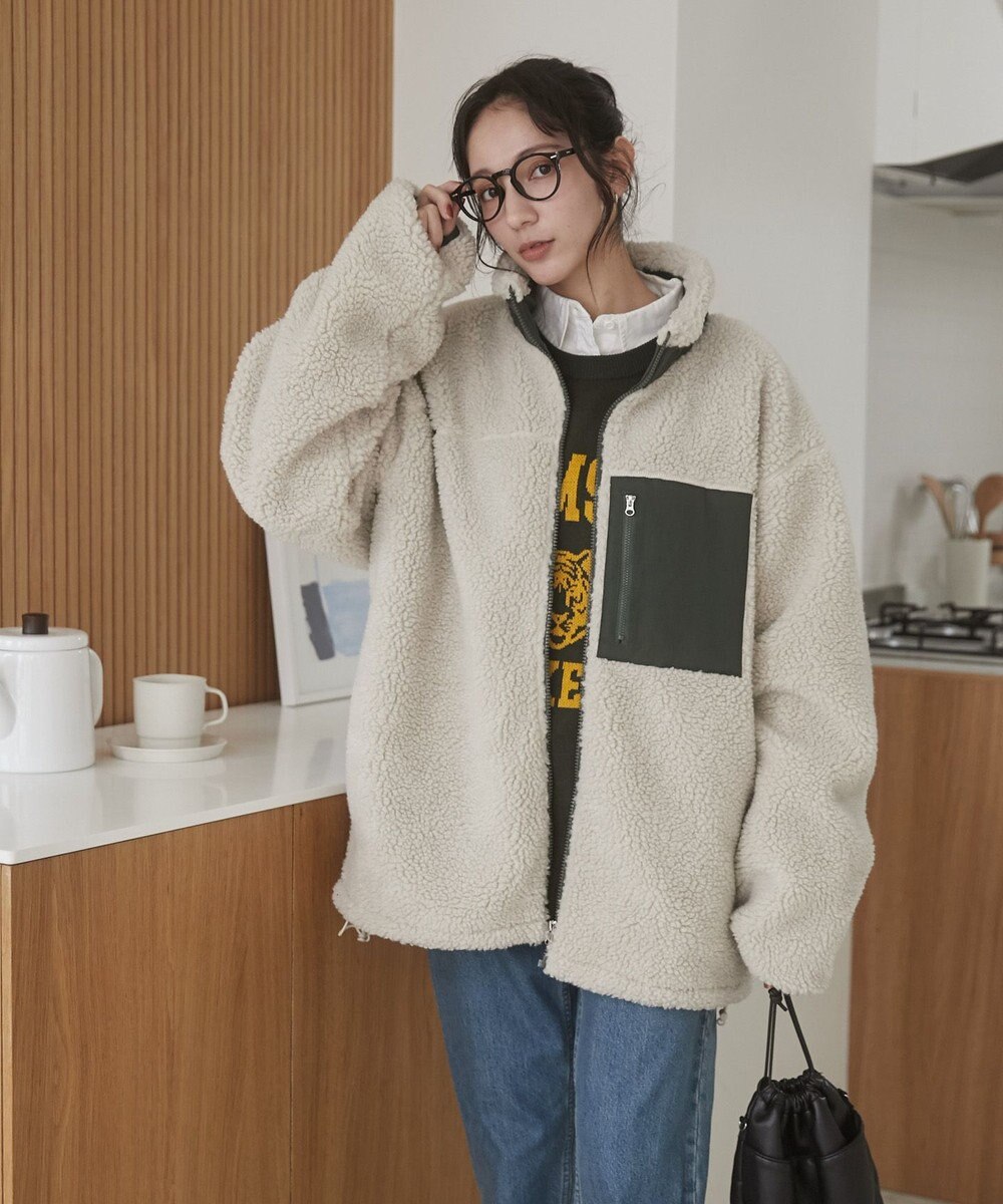 WEGO 【ユニセックス着用ITEM/SMLサイズ展開】ボアブルゾン 