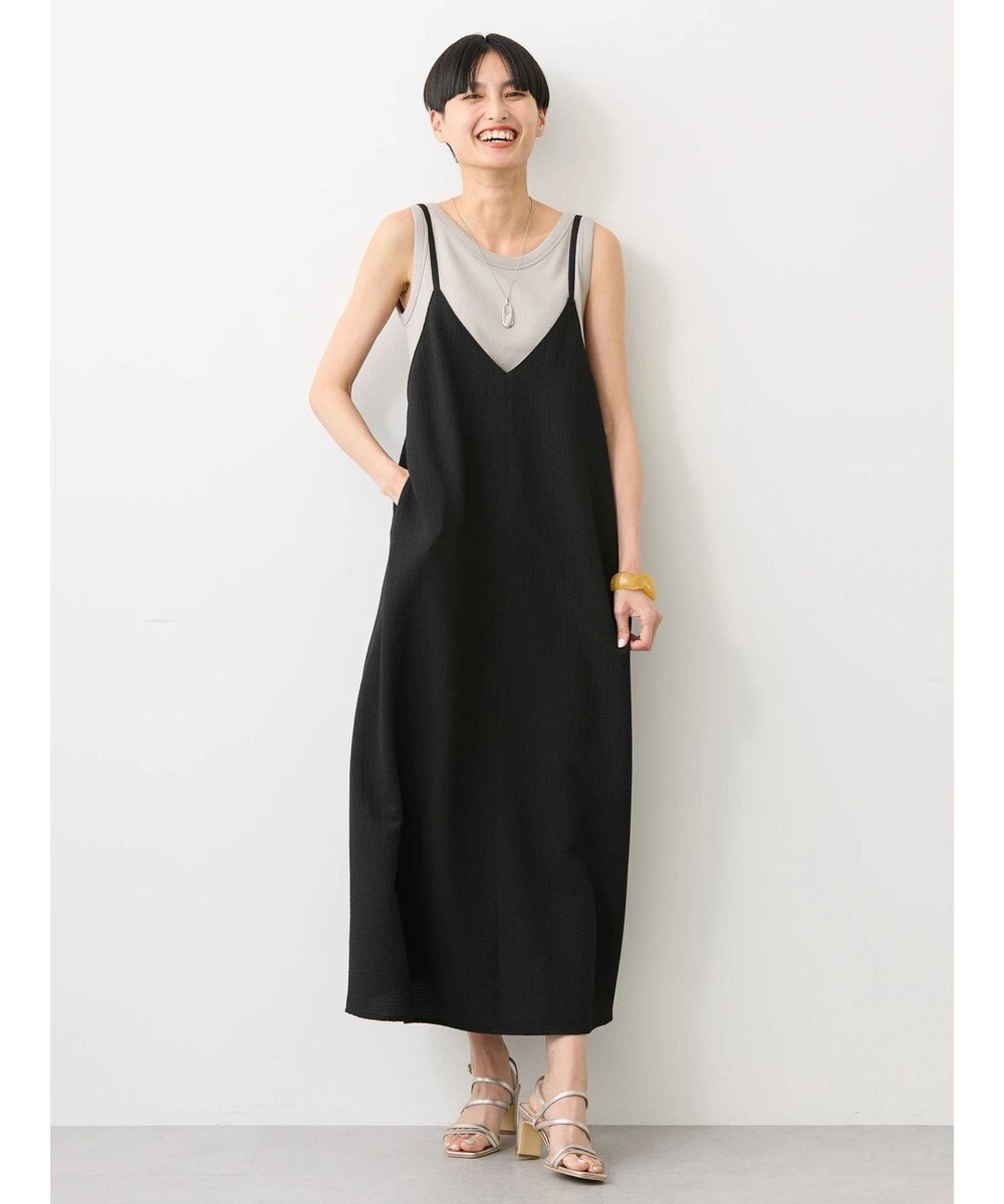 AMERICAN HOLIC 丈違いフクレジャガードキャミワンピース 