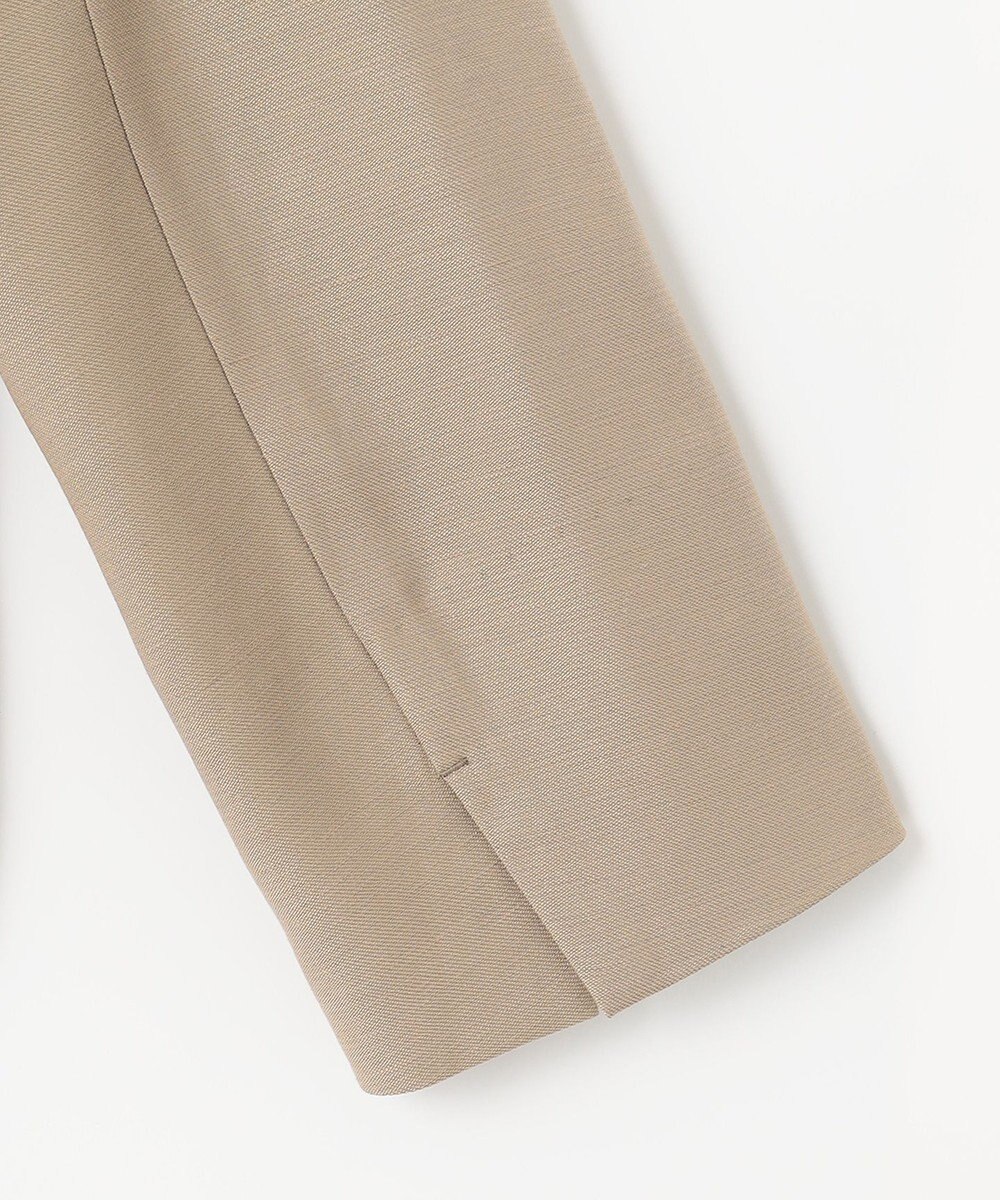 自由区 【XSサイズ～/洗える/セット可】キュプラリネンシャンタン ノーカラージャケット 