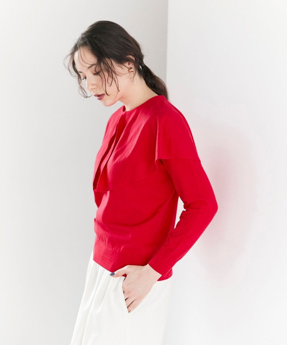 #Newans 【洗える】ケープカラープルオーバー 