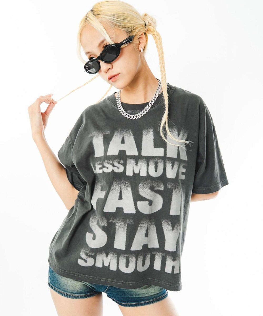 WEGO 【ユニセックス着用ITEM/MLサイズ展開】クロップドグラフィックT（SS） 