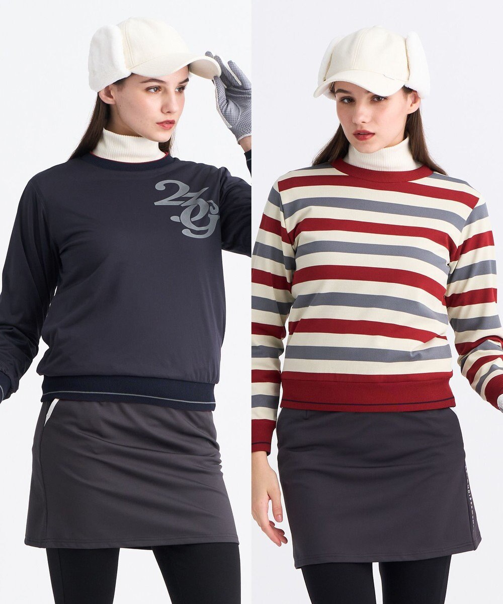 23区GOLF 【WOMEN】リバーシブルニット 防風裏地 2WAY 