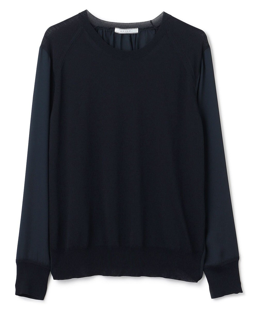 BEIGE， 【WEB限定・洗える】LECERF / ドッキングニットトップス 