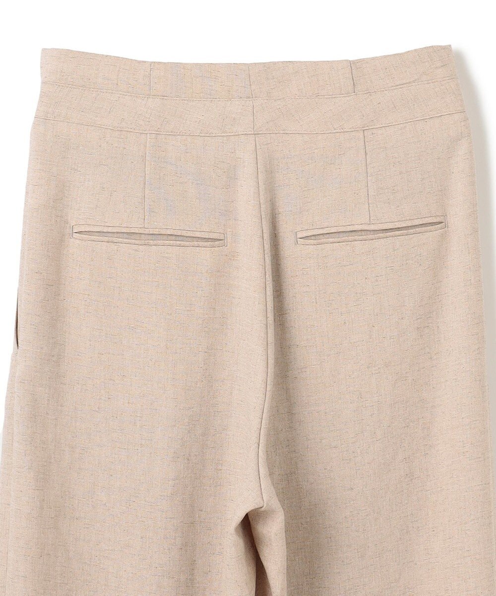 BEIGE， 【洗える】CAROLE / リネンライクラップワイドパンツ 