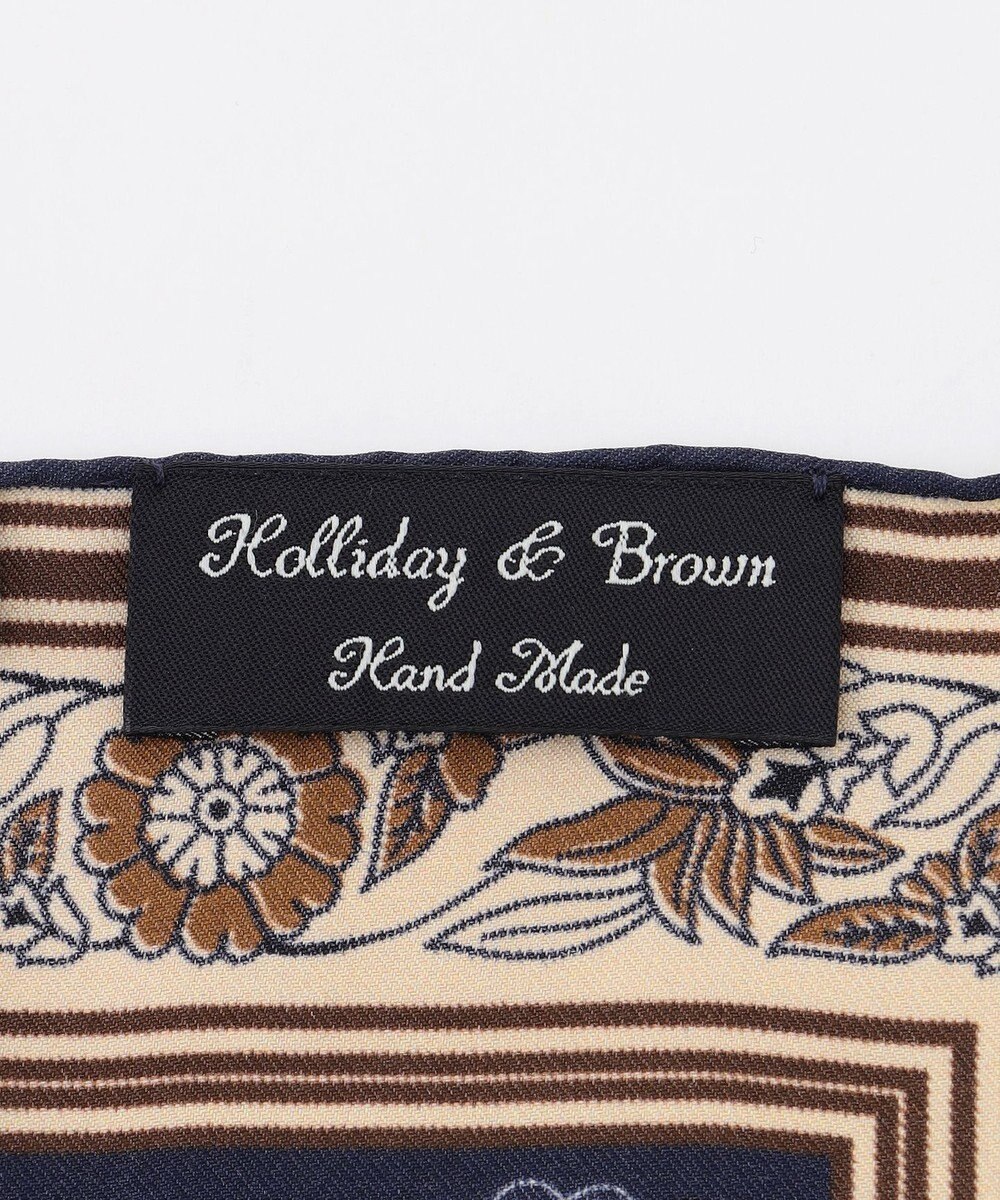 JOSEPH ABBOUD 【イタリア製・Holliday&Brown】フラワーバンダナプリント ポケットチーフ 