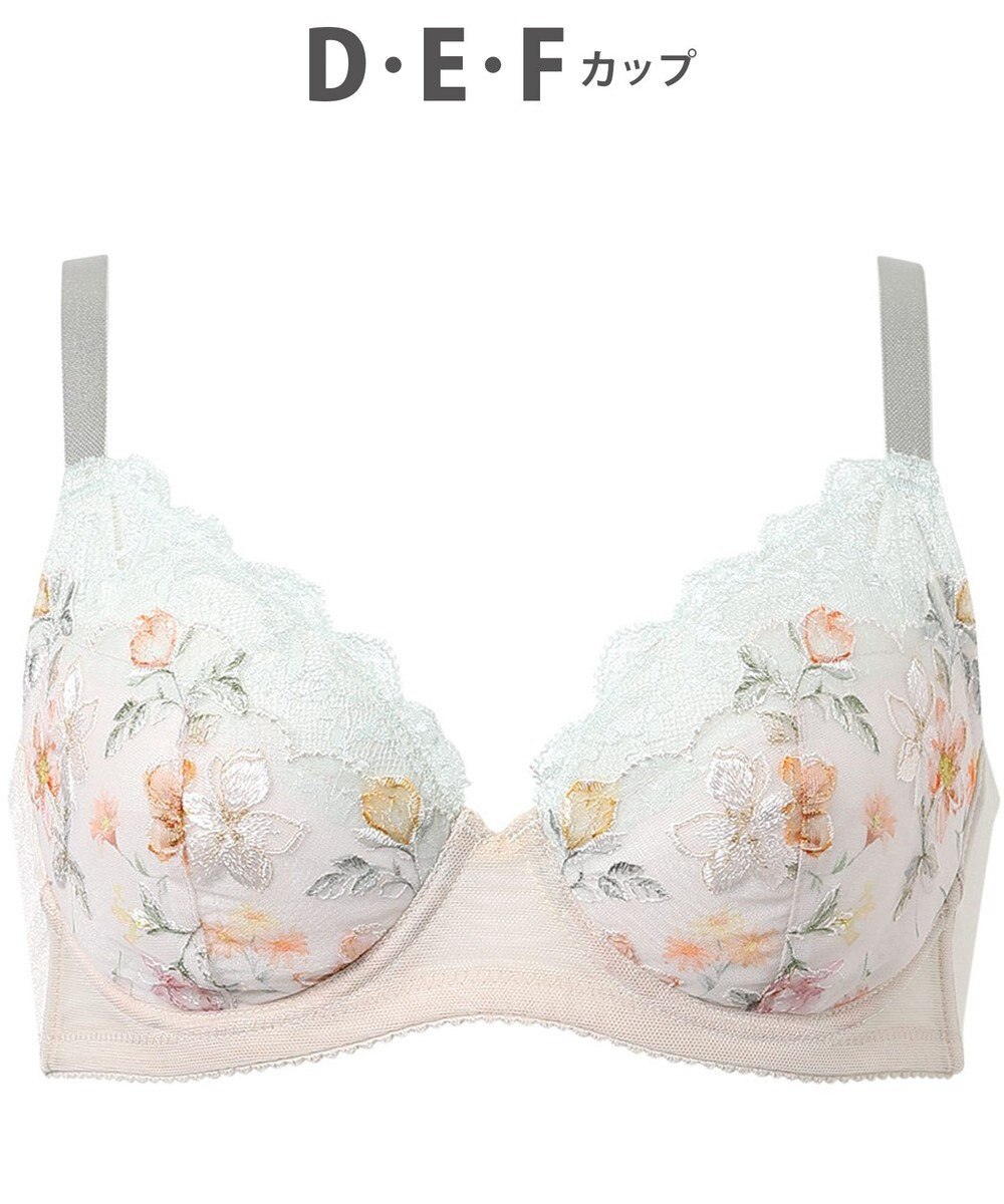 WACOAL 【小さく見せるブラ】 レーシィ ブラジャー 着やせ効果 コンパクトにメイク バストの突出をおさえる 背中の段差を軽減 大きいサイズ レディース BRB453 /ワコール 