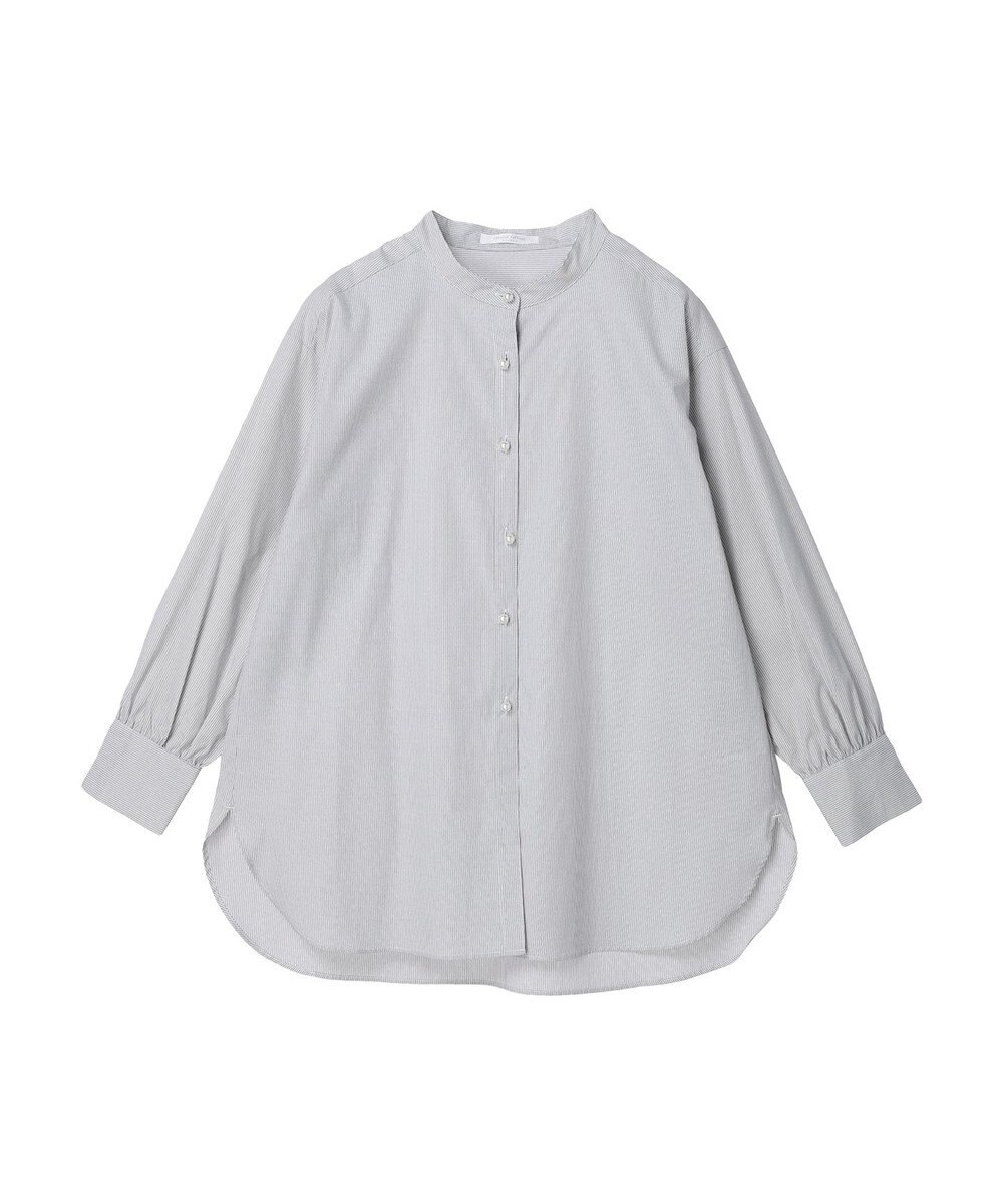 Green Parks パール釦ストライプシャツ 