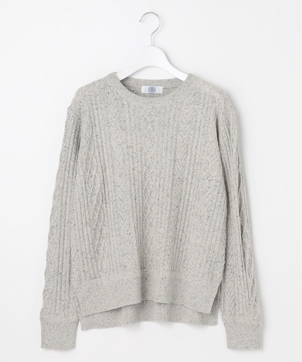 J.PRESS LADIES NEP クルーネック ケーブルニット 