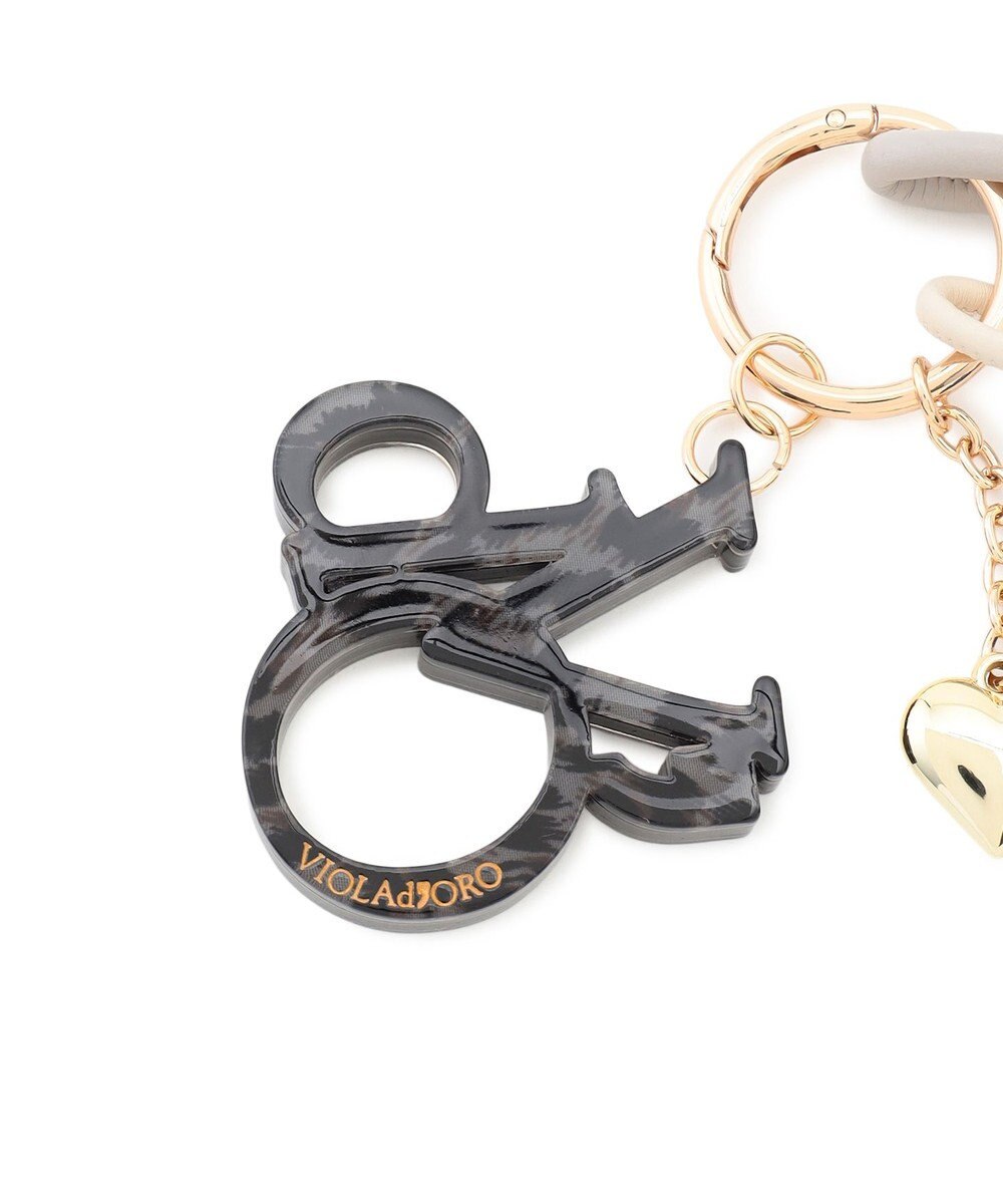 23区 VIOLAd'ORO ロゴアクリル タッセル付き バッグチャーム 