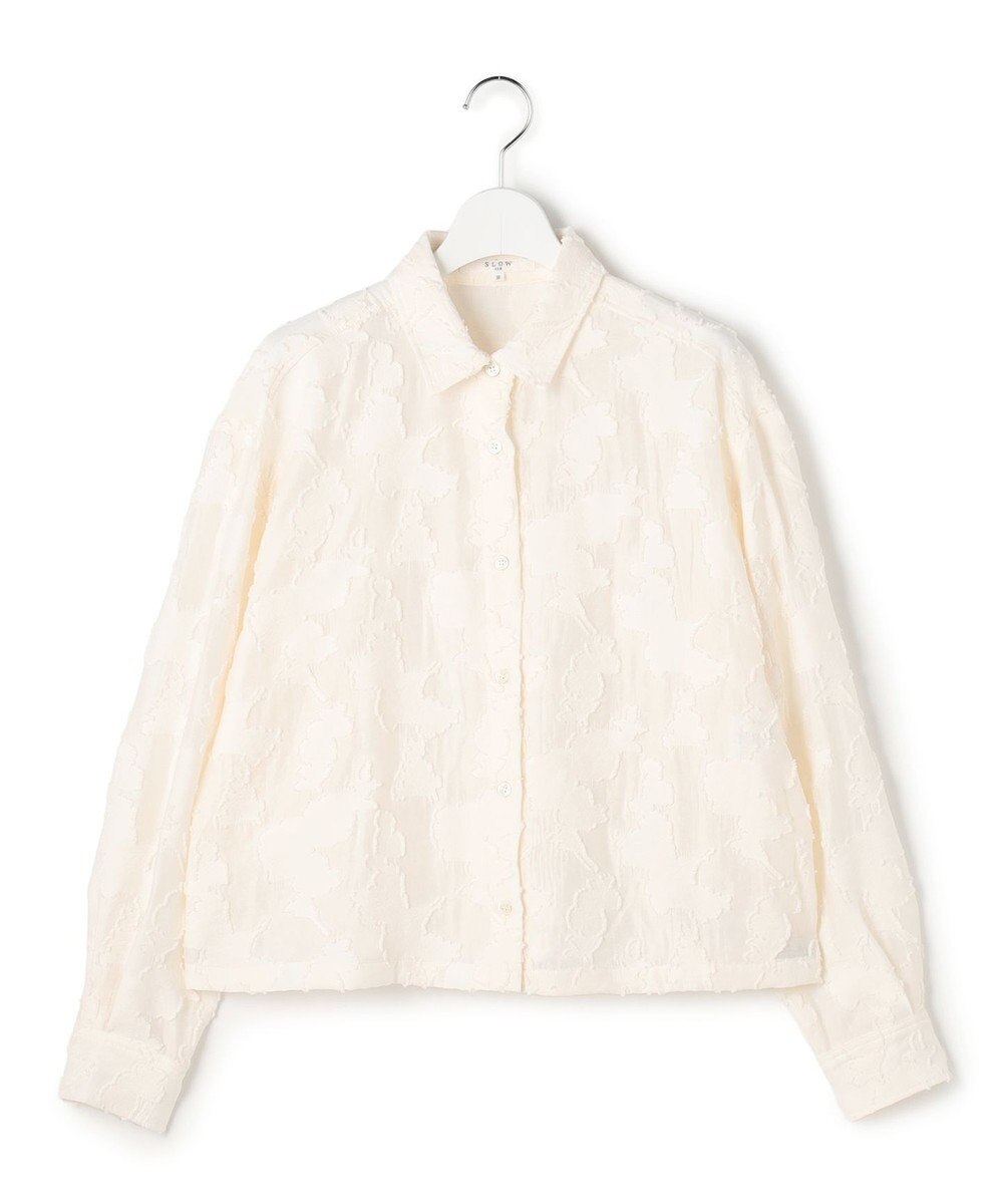 23区 L 【SLOW/一部店舗限定】カットジャカード シャツ 