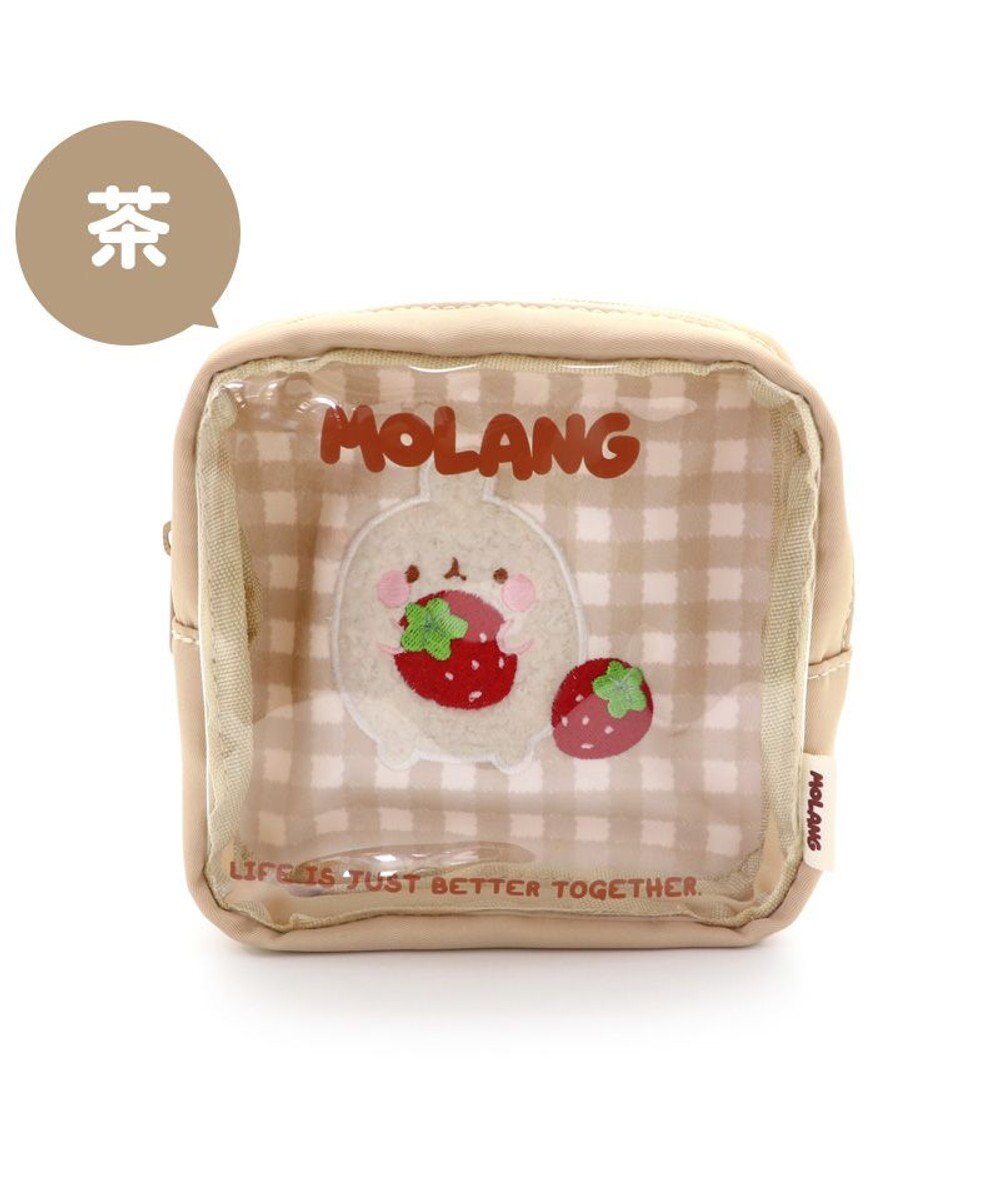 Mother garden 【2/15(日)で販売終了】 マザーガーデン MOLANG モラン スクエアポーチ 《 桃色 / 茶色 》 単品 