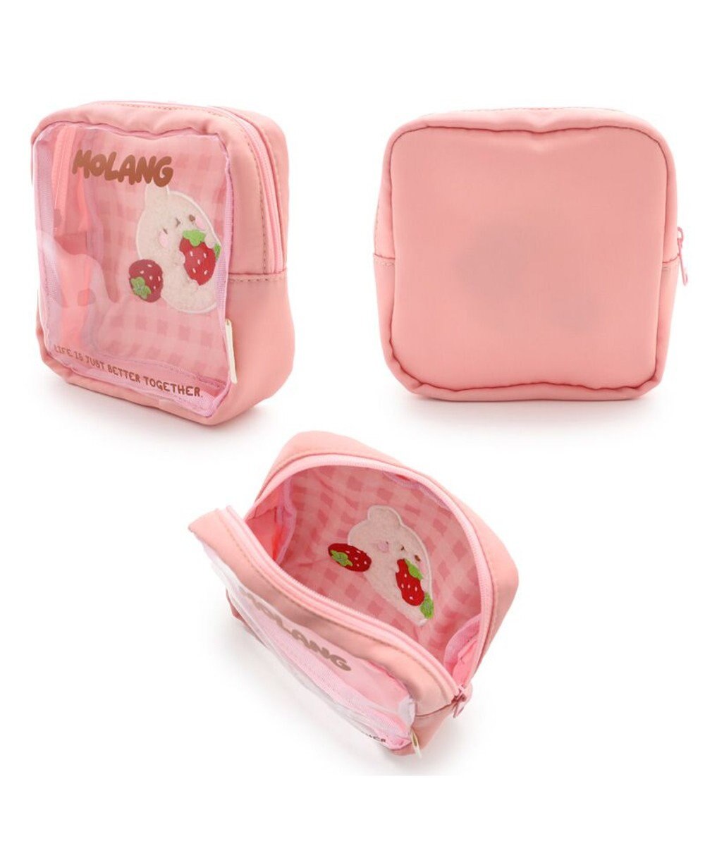 Mother garden 【2/15(日)で販売終了】 マザーガーデン MOLANG モラン スクエアポーチ 《 桃色 / 茶色 》 単品 