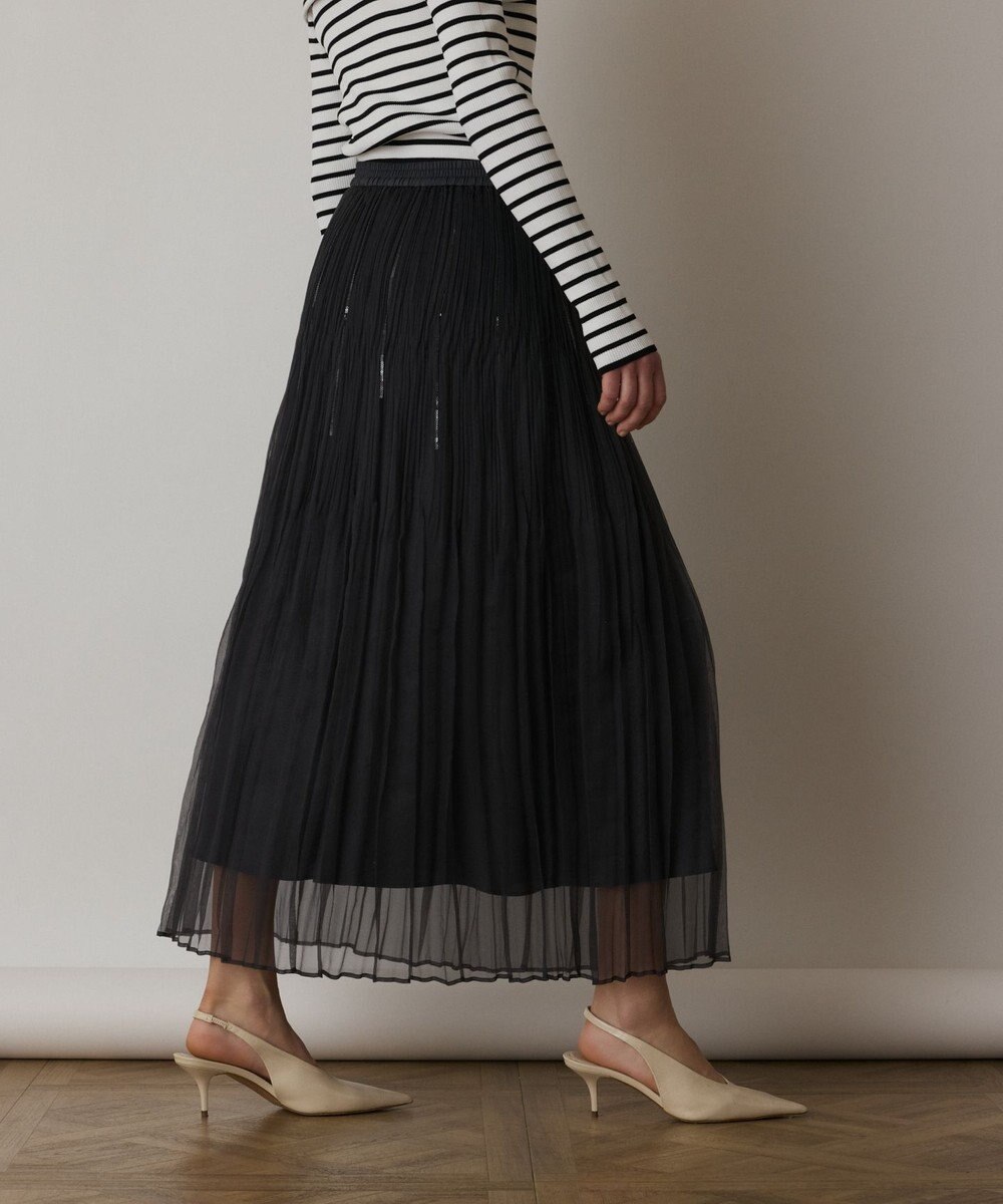 GRACE CONTINENTAL オーガンスパンコールスカート 