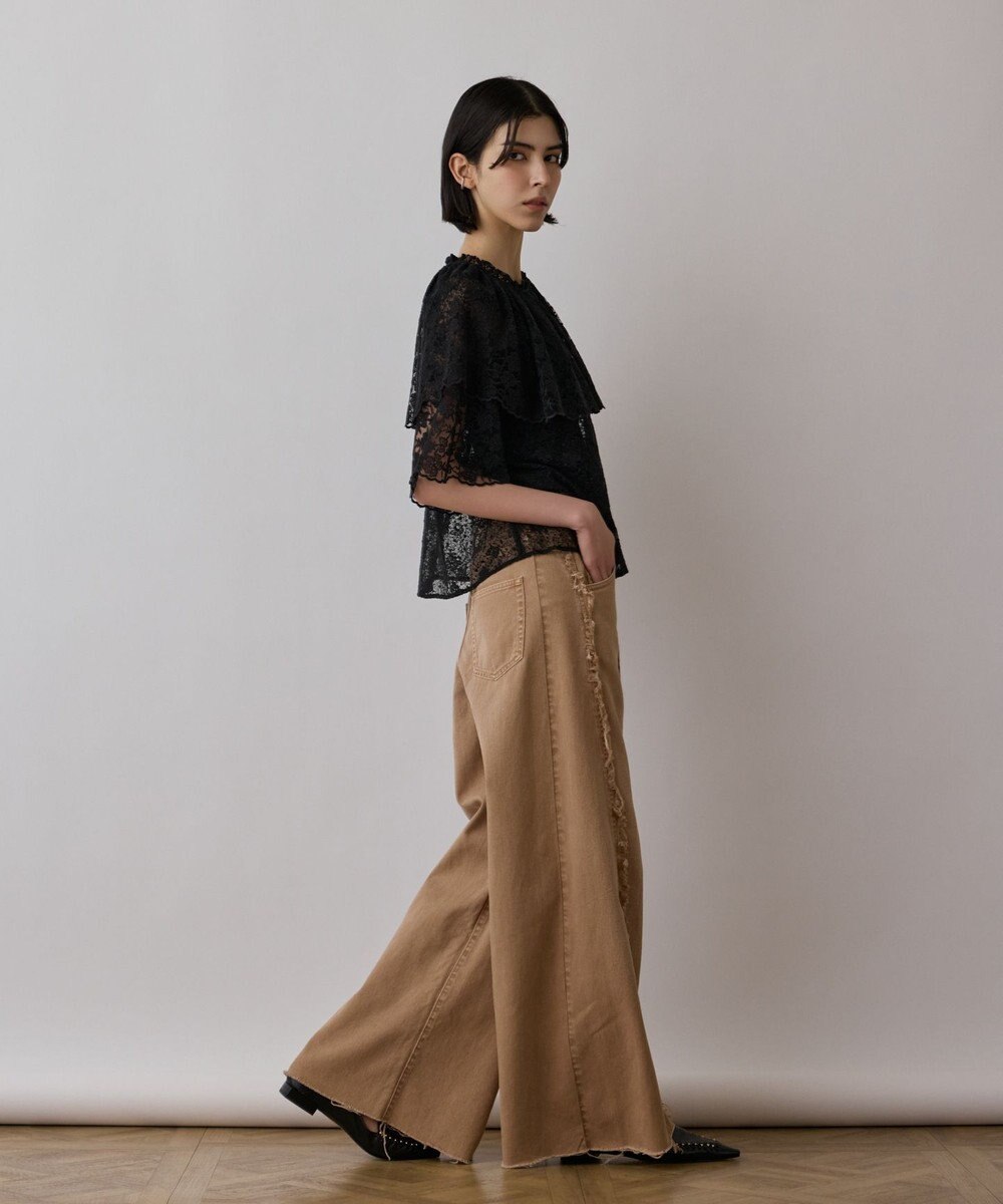 GRACE CONTINENTAL レースケープブラウス 