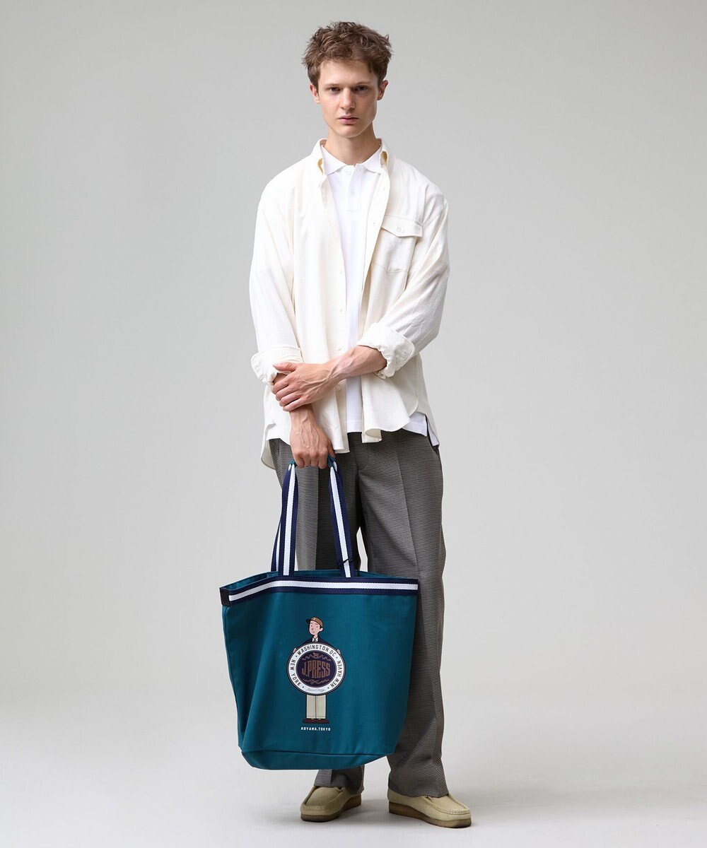 J.PRESS MEN 【J.PRESS ORIGINALS】【UNISEX】Cotton Silk Yarn Dyed Twill B.D. Shirts / Baggy-Fit 