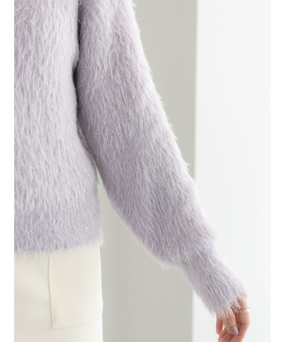 Te chichi シャギーヤーンロングスリーブニット 