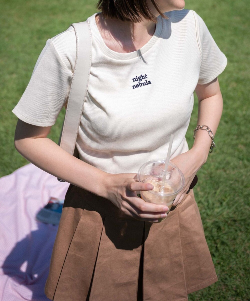 WEGO ワンポイントデザインリブT 