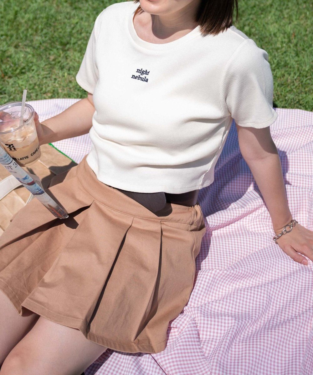 WEGO ワンポイントデザインリブT 