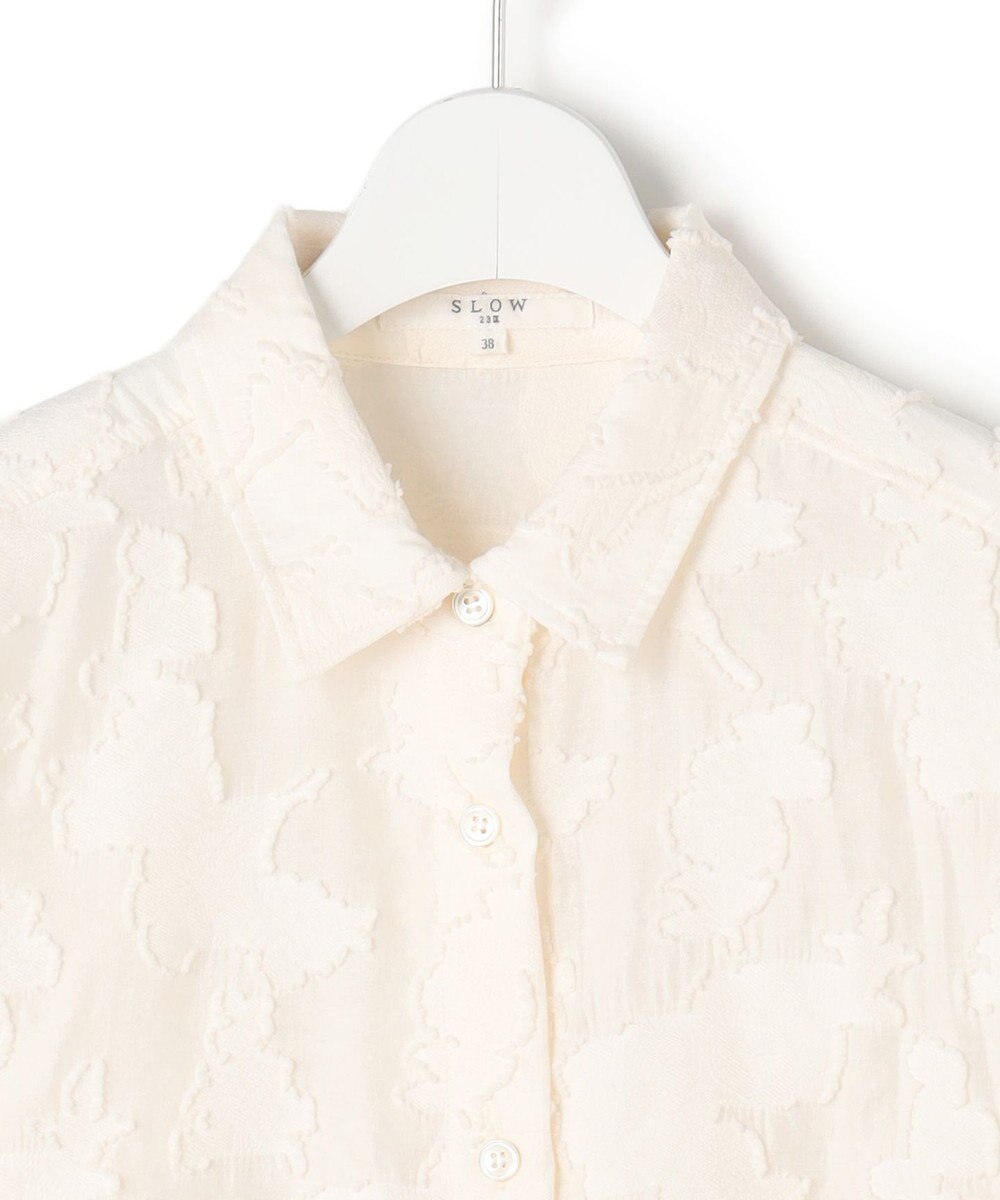 23区 L 【SLOW/一部店舗限定】カットジャカード シャツ 