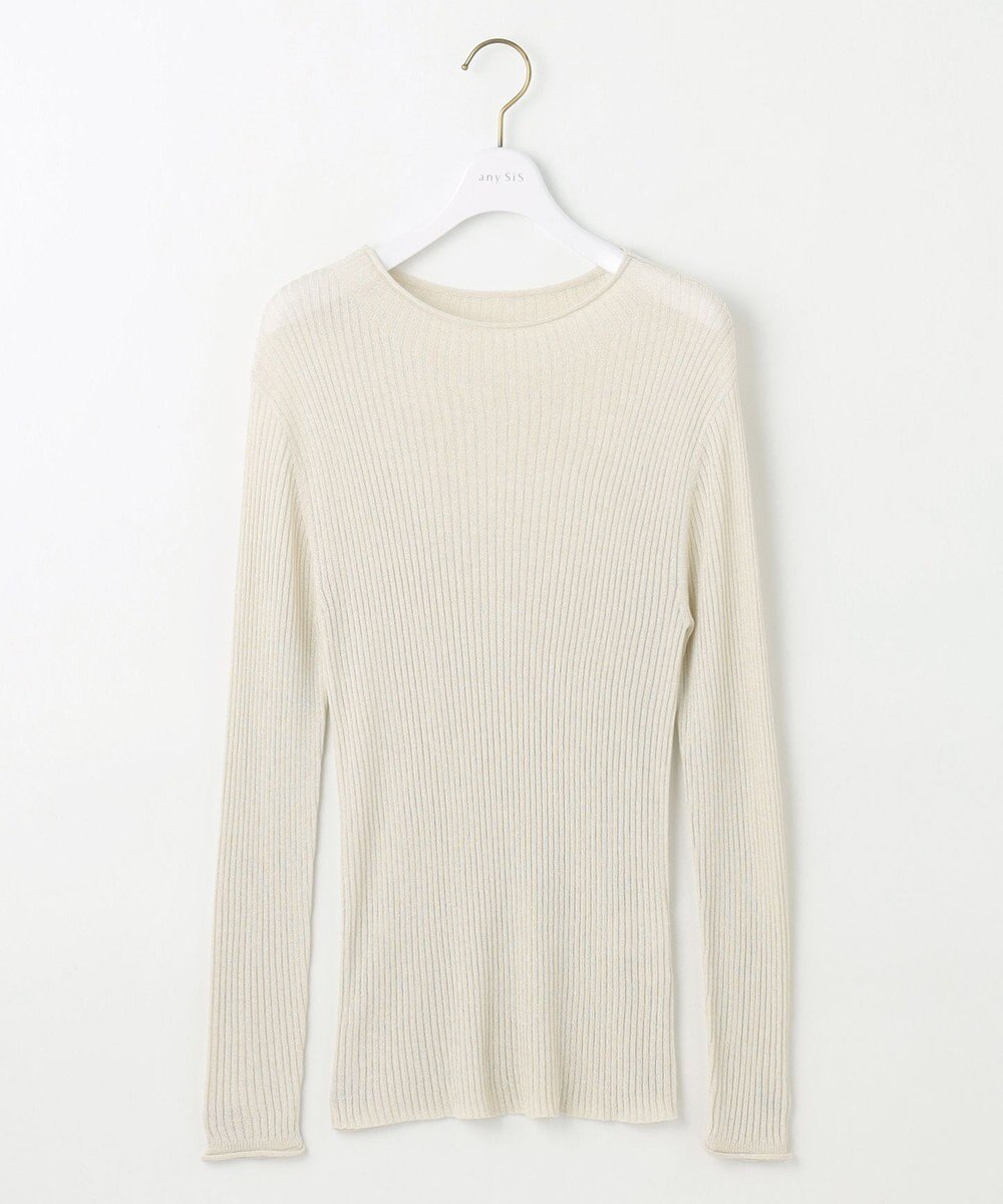ANY SIS 【洗える】ラメシアーリブ ニット 