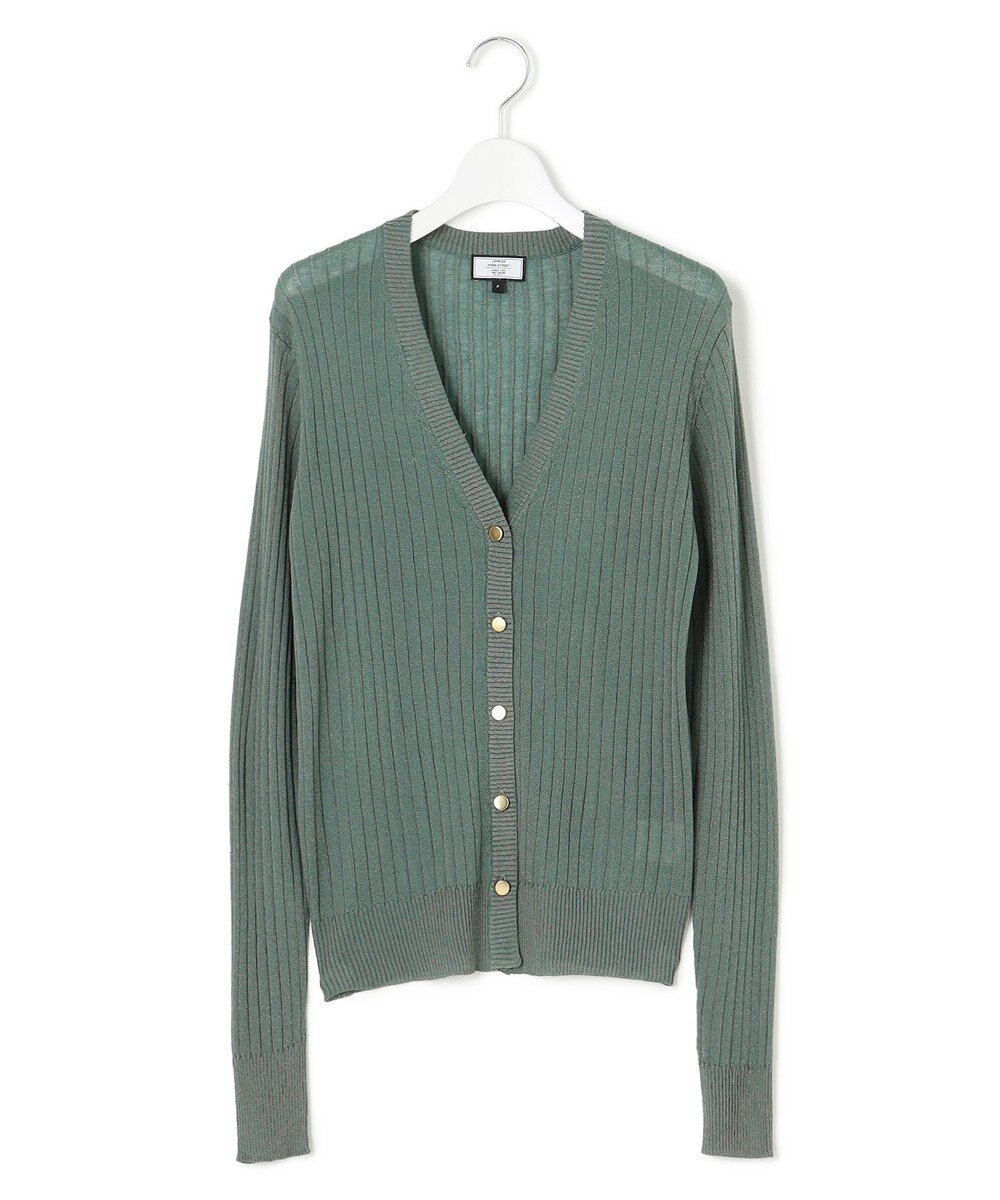 J.PRESS YORK STREET 【WOMEN】シアワイド リブカーディガン 