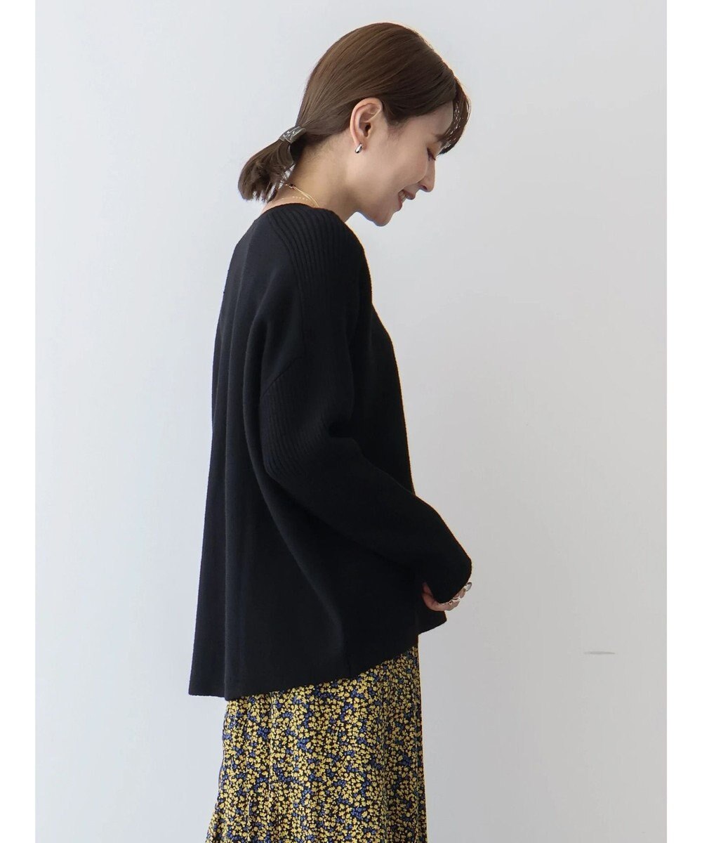 AMERICAN HOLIC バイパチ袖リブラグランニットプルオーバー 